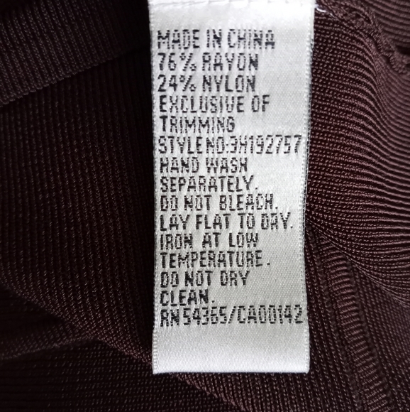 Peter Nygard Collection Stretch Knit faux leather trim Top Cardigan Jacket - Picture 7 of 7